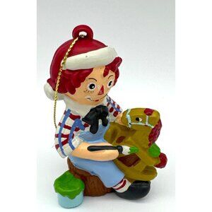 Vintage Simon & Schuster Raggedy Andy Christmas Holiday Ornament